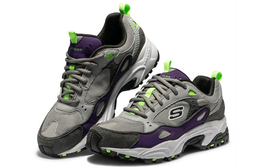Skechers Stamina Running Shoes Grey/Green 999307-GYLM