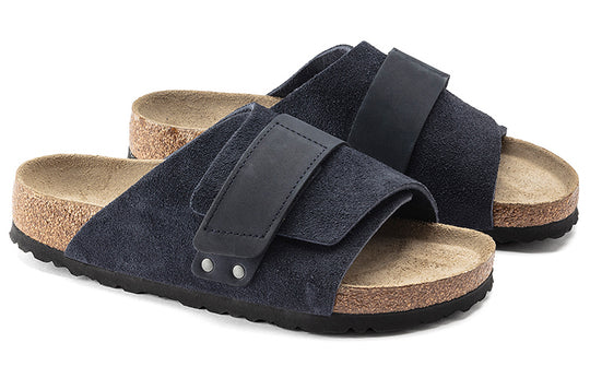 (WMNS) Birkenstock Kyoto Series Cowhide Suede Cozy Soft Sole Fashion Blue Version Sandals 1019291
