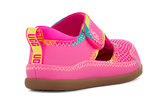 (TD) UGG Delta Closed Toe Sandal 'Pink Rainbow' 1117242T-PINK