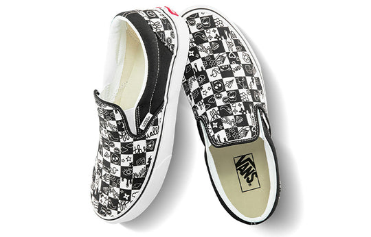 Vans Classic Doodle Checkered Slip-on 'Black White' VN0A5AO86U6