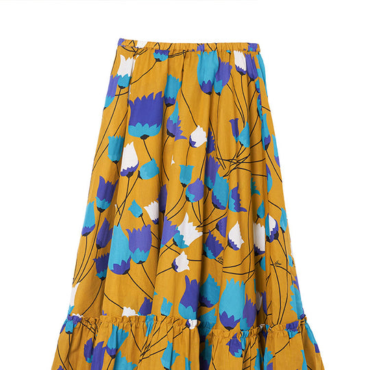 (WMNS) Gucci Floral Skirt 'Yellow Blue Purple' 665341-ZAGVN-7197