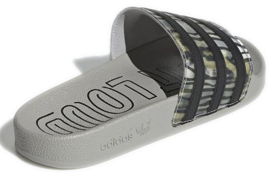 (WMNS) adidas originals Adilette Slippers Black/Grey EF5533