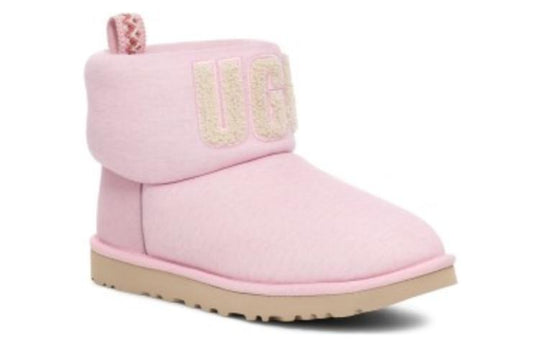 (WMNS) UGG Classic Mini Fur Jersey Cozy Boot 'Pink' 1144290-PNKM