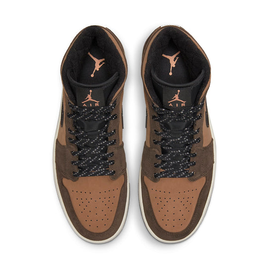 Air Jordan 1 Mid SE 'Dark Chocolate' DC7294-200 Retro Basketball Shoes  -  KICKS CREW