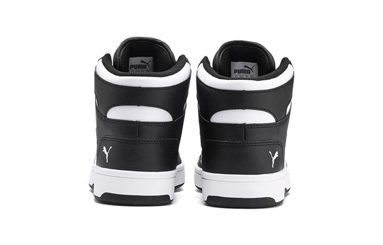 (GS) PUMA Rebound Lay Up Sl Mid-high Board Shoes Black/White 370486-01
