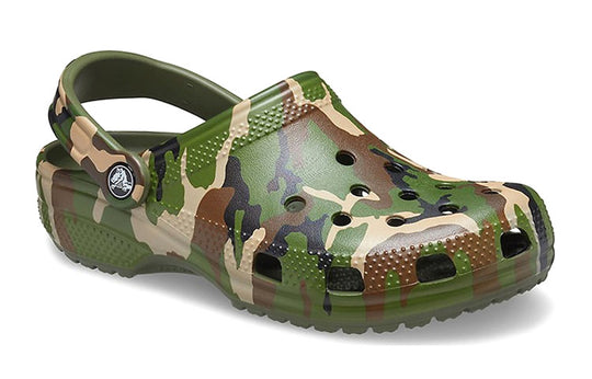 Crocs Beach Army Green Camouflage Sandals 206454-3TC