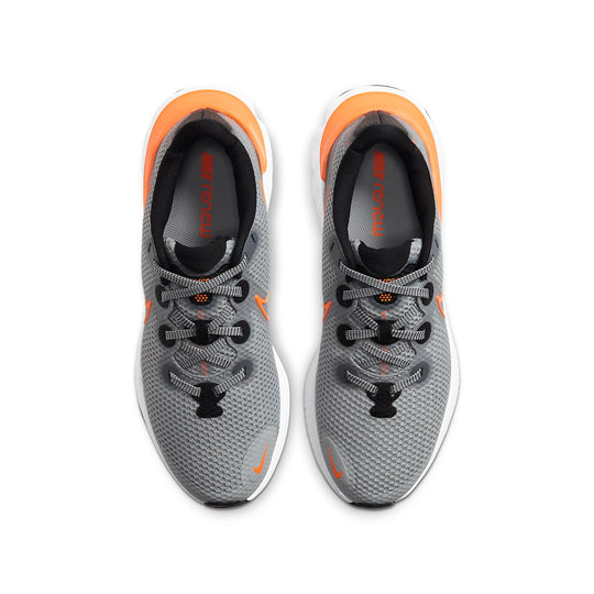 (GS) Nike Renew Run 'Light Smoke Grey Total Orange' CT1430-070-KICKS CREW
