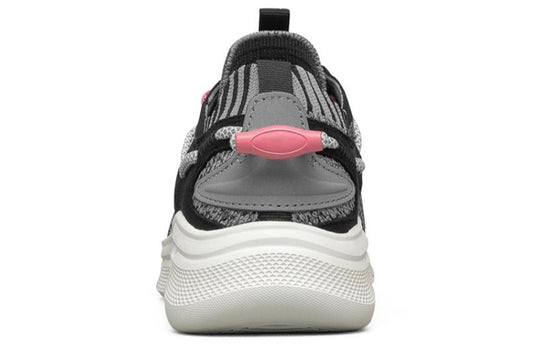 (WMNS) Skechers Bobs B Flex Grey/Black/Pink 117115-CCL