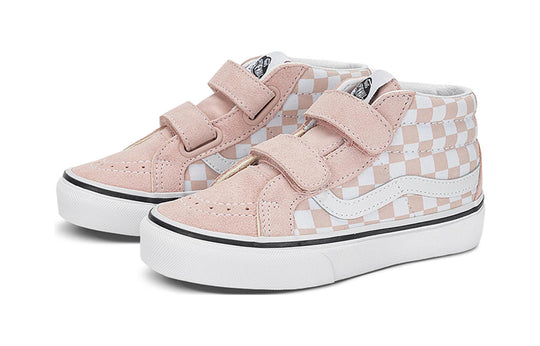 (PS) Vans SK8-MID Checkboard Shoes 'Pink White' VN00018TBQL