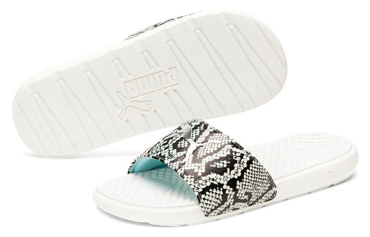 (WMNS) PUMA Cool Cat Snake Slippers White 380794-01