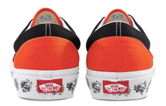 Vans Era Skeleton Printing Retro Casual Canvas Shoes Black Orange Colorblock 'Black Orange' VN0A38FRT5M
