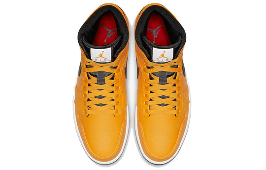 Air Jordan 1 Mid 'University Gold Black' 554724-700 Retro Basketball Shoes  -  KICKS CREW