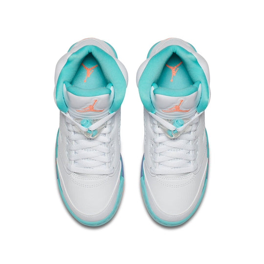 (GS) Air Jordan 5 Retro 'Light Aqua' 440892-100 Big Kids Basketball Shoes  -  KICKS CREW