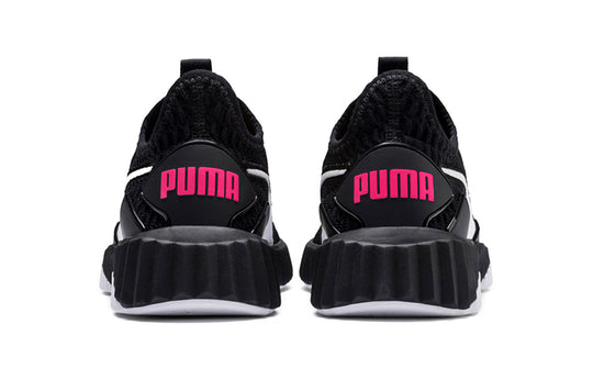 (GS) PUMA Defy Low Top Running Shoes Black/White 191557-04
