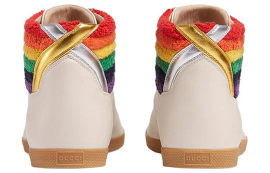 Gucci Lace Up High Top 'Rainbow Heel Collar' 473375-DOPO0-9080