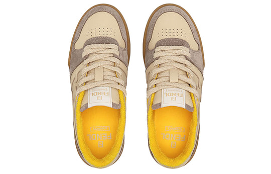 (WMNS) FENDI Match Low Top Suede 'Yellow Beige' 8E8252AHH2F1FHU
