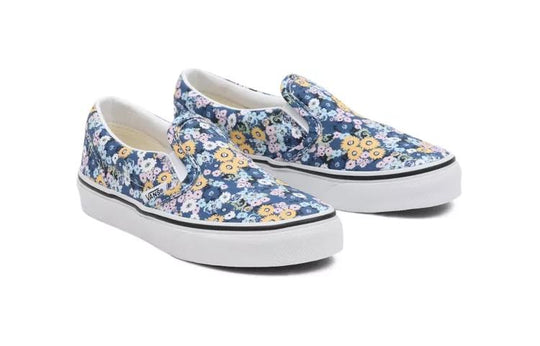 (GS) Vans Slip-On Floral Shoes 'Blue Yellow' VN0A7Q5GAS2