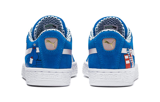 (GS) PUMA Sesame Street 50 Suede Casual Sneakers Blue/Grey/White 368923-01