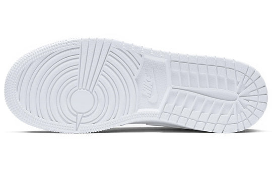 (GS) Air Jordan 1 Low 'Triple White Logo' 553560-126 Big Kids Basketball Shoes  -  KICKS CREW