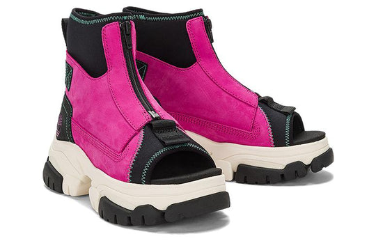 (WMNS) Timberland Adley Way Peep Toe Boot Sandals 'Very Berry' A5W3G