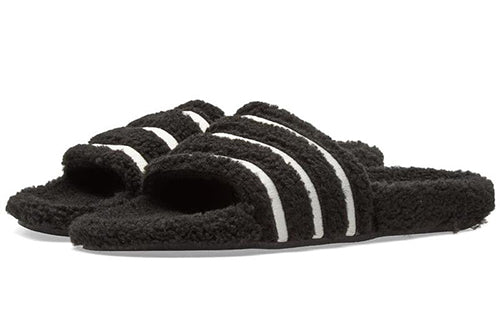 (WMNS) adidas Adilette Slide 'Black Teddy Fleece' CQ2234
