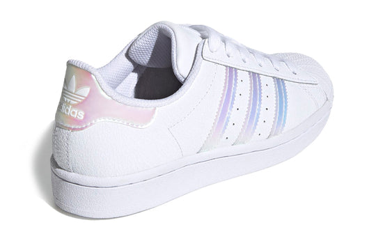 (GS) adidas Originals Superstar Shoes 'White Metallic Silver' FW0813