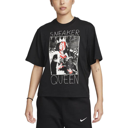 (WMNS) Nike Sneaker Queen T-Shirt 'Black' FD2532-010