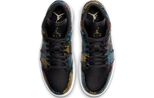 (WMNS) Air Jordan 1 Low 'Multi Snakeskin' CW5580-001 Retro Basketball Shoes  -  KICKS CREW