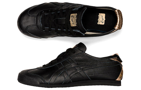 (WMNS) Onitsuka Tiger Mexico 66 Running Shoes Black/Gold 1182A204-001