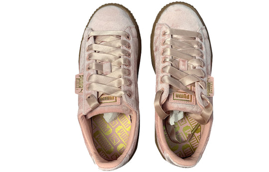 (WMNS) PUMA Suede Platform Pink Skateboarding Shoes Pink 366721-02