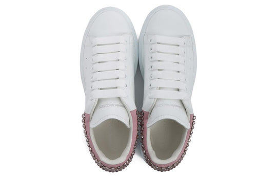 (WMNS) Alexander McQueen Sequin Oversize Shoes 'White Pink' 586393WHWKH9382