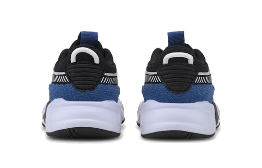 (TD) PUMA RS-X Collegiate Running Shoes Black/Blue 371628-01