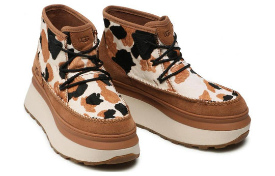 (WMNS) UGG Marin Bootie Cow Print Sneaker 'Chestnut' 1121811-CHE