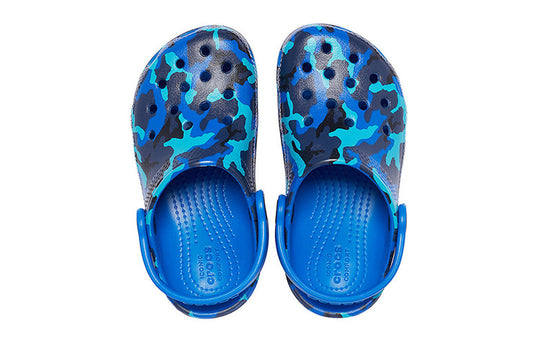 (PS) Crocs Camouflage Printing Beach Blue Sandals 205813-4JL