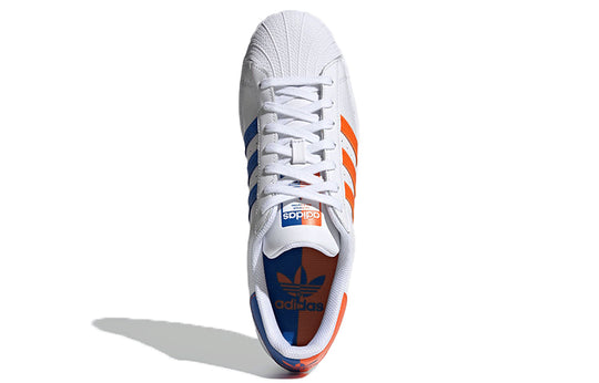 Adidas Superstar Knicks Split 'White Orange' FX5526