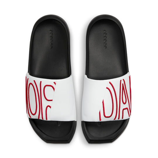 (WMNS) Air Jordan Nola Slide 'White Black Gym Red' CZ8027-160