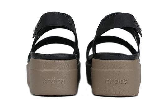 (WMNS) Crocs Brooklyn Thick Sole Black Sandals 'Black' 206453-07H