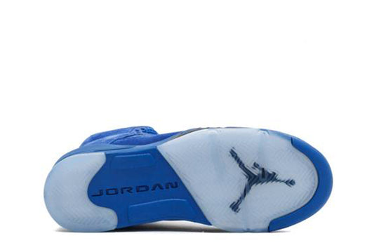 (GS) Air Jordan 5 Retro 'Blue Suede' 440888-401 Big Kids Basketball Shoes  -  KICKS CREW