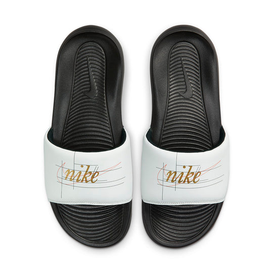 Nike Victori One Printed Slide 'White Metallic Gold' CN9678-103
