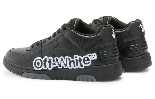 Off-White Out Of Office Low-Top For Walking Sneaker 'Black White' OMIA189S22LEA0041001