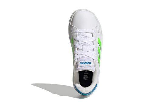 (GS) adidas Grand Court 2.0 Lifestyle Tennis Shoes 'White Solar Green' GW6505