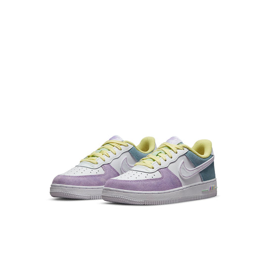 (GS) Nike Air Force 1 Easter Low-Top Sneakers White/Purple/Green DQ8598-100