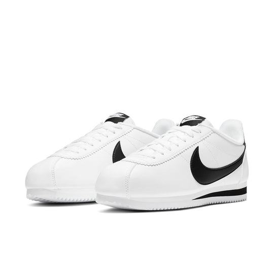 (WMNS) Nike Classic Cortez Leather 'White Black' 807471-101