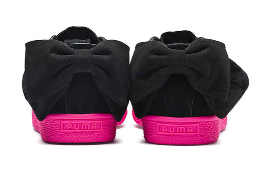 (WMNS) PUMA Suede Bow Block Casual 'Black Pink' 367453-02