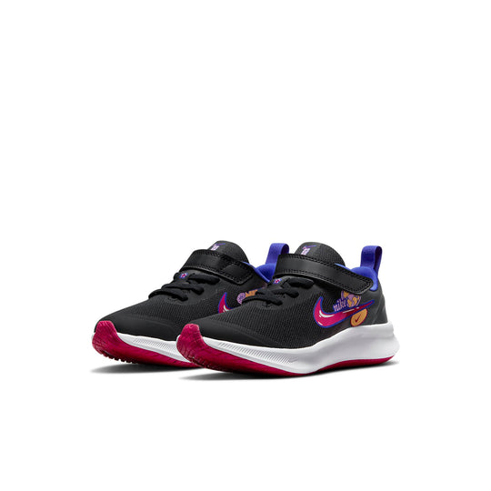 (PS) Nike Star Runner 3 SEVelcro 'Black Pink Rise' DJ4697-013