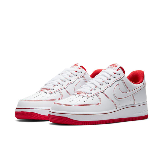 Nike Air Force 1 '07 'Contrast Stitch - White University Red' CV1724-100