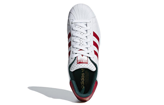 adidas Originals Superstar Shoes 'White University Red Green' D96974