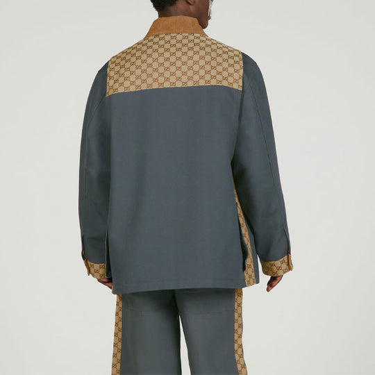 Gucci Cotton Canvas GG Supreme Jacket 'Dark Grey Beige' 742854-XDCEY-1168