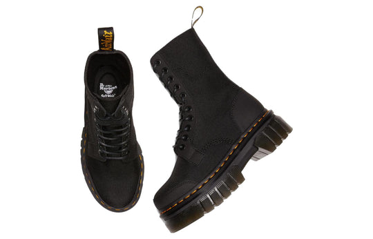 Dr.Martens Audrick 10-eye Synthetic Leather Platform Boots 'Black' 30680001