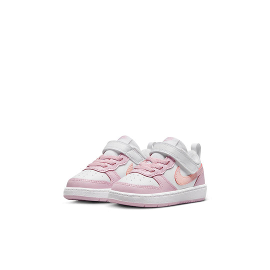 (TD) Nike Court Borough Low 2 SE 'White Pink Foam' DQ0493-100 - KICKS CREW